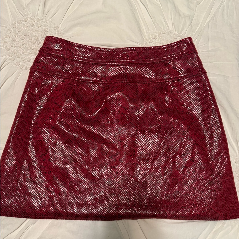 Red Snake Skin Women's Skirt